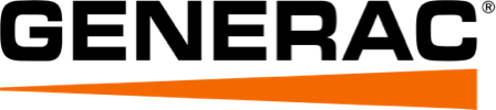 Generac logo in black text with an orange triangle underneath.