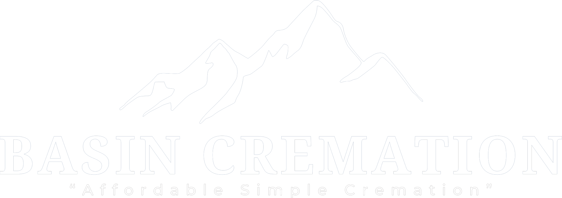 Logo of Basin Cremation in White