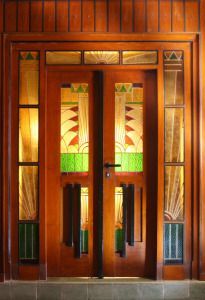 stained glass door