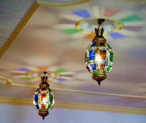 stained glass sconces
