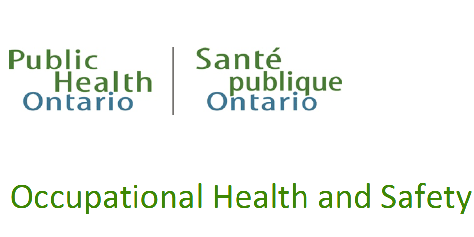 The logo for public health ontario occupational health and safety