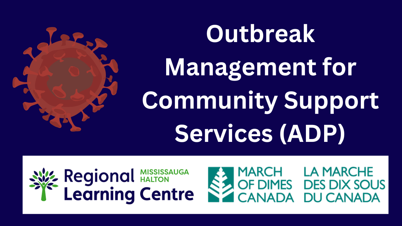 An ad for outbreak management for community support services