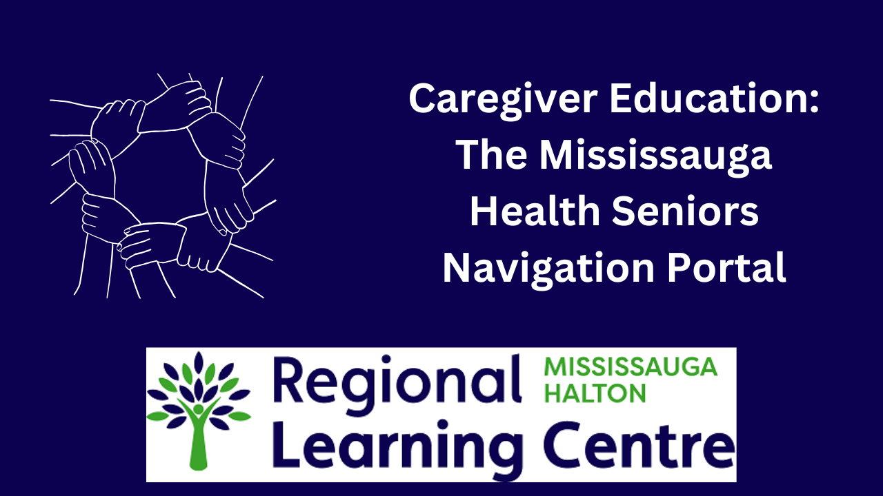 A blue background with a logo for regional learning centre