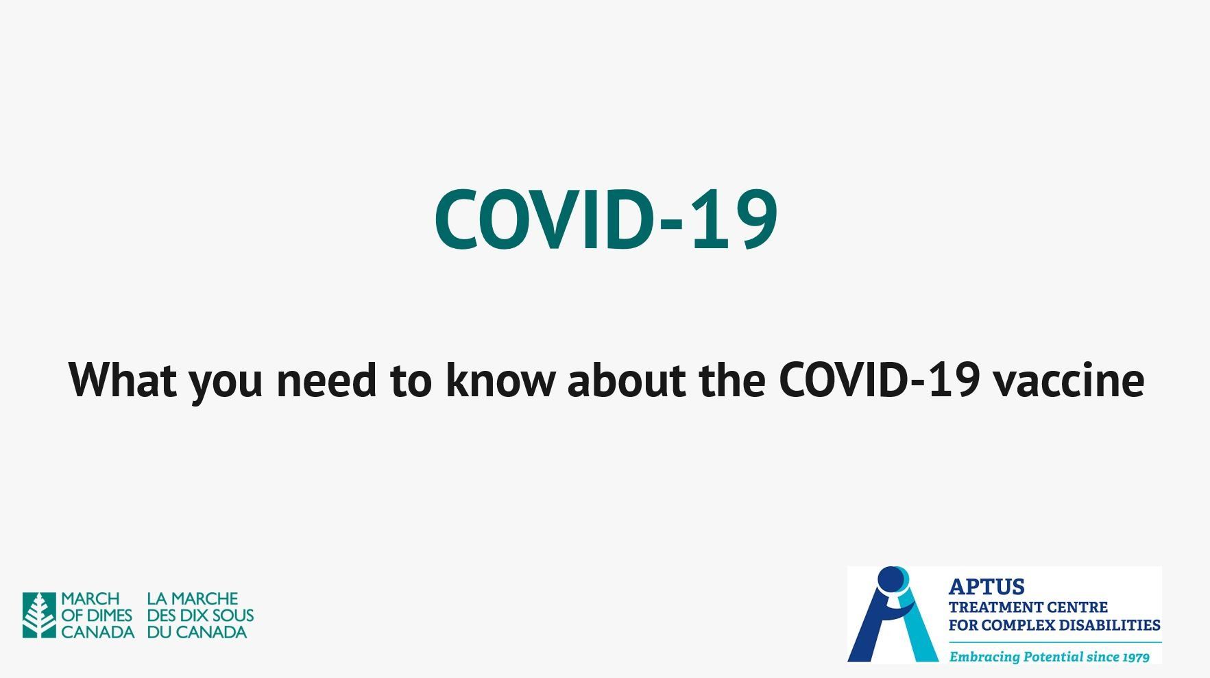 What you need to know about the covid-19 vaccine