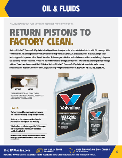 Antifreeze sale ad featuring various brands in black, blue, and pink containers, with discount percentages.