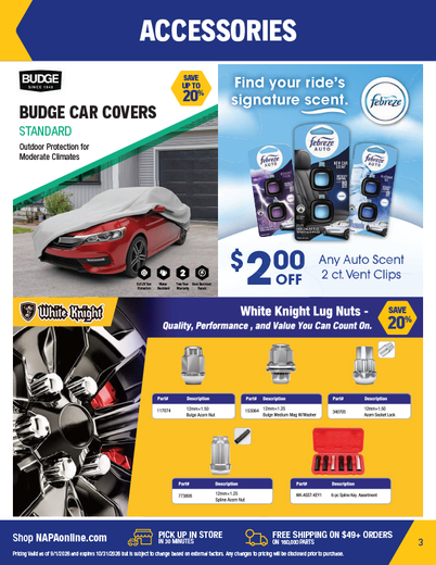 NAPA Retail Sales Flyer