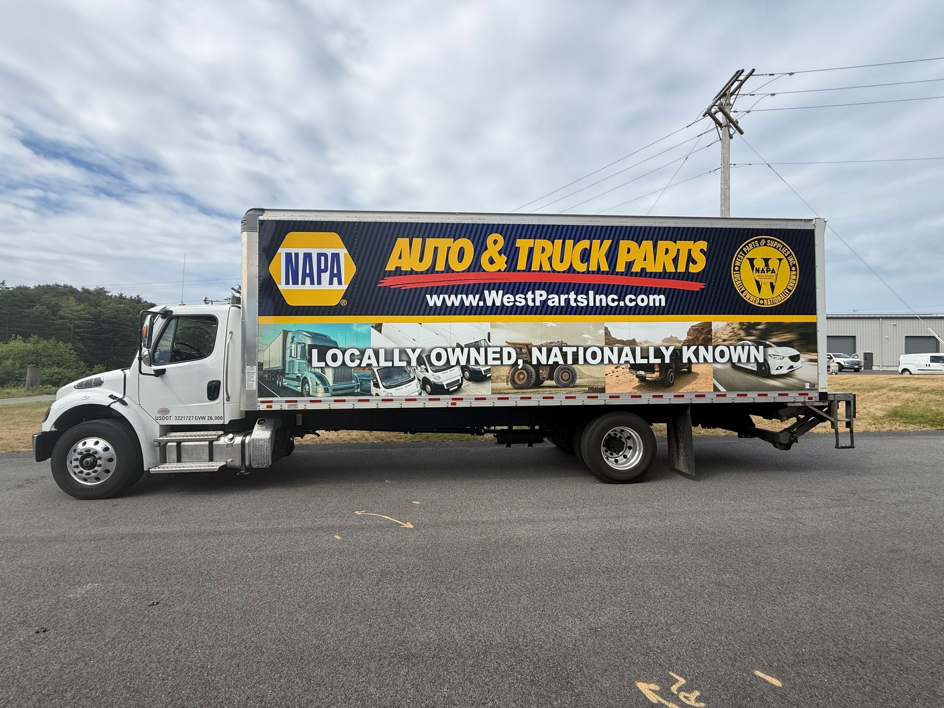 Parts truck at NAPA West Parts in MA