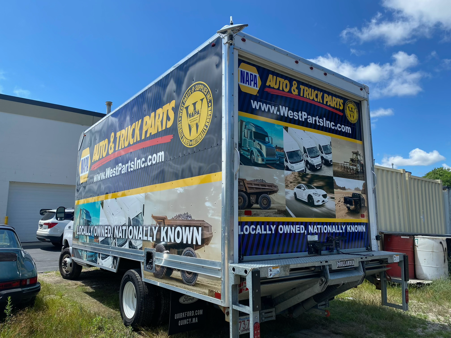 Parts truck at NAPA West Parts in MA
