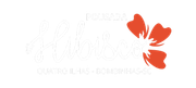 Logótipo branco com pétalas de borboleta cor de laranja e texto esbatido sobre fundo branco