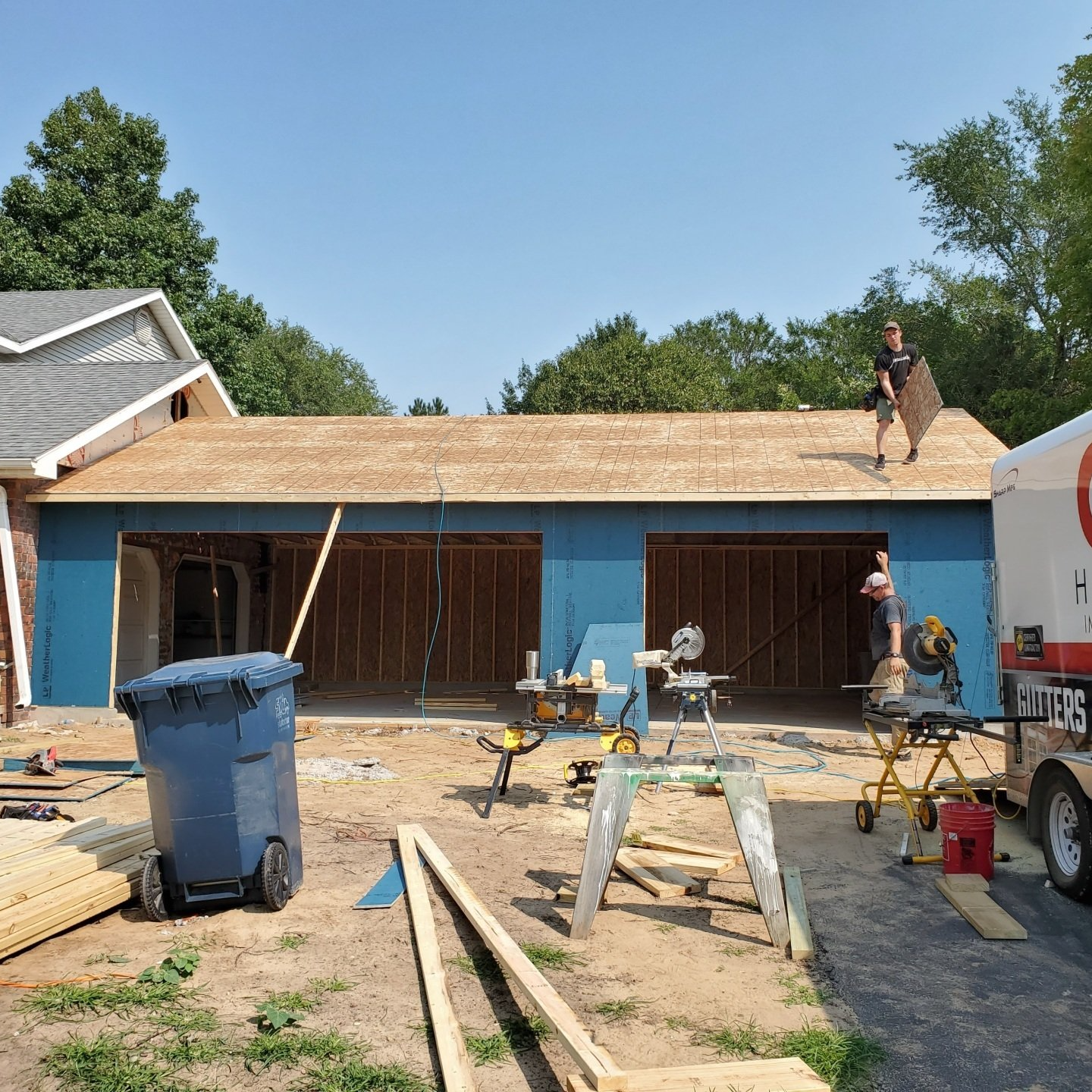 after photo of garage construction