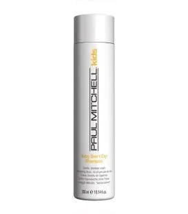 Una bottiglia di shampoo per bambini Paul Mitchell su sfondo bianco.