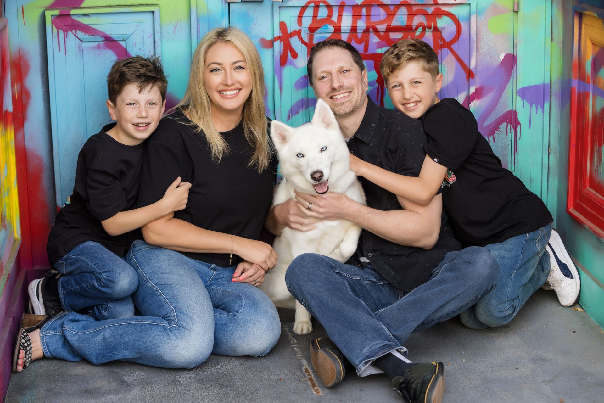 Orange County family portrait at the beach