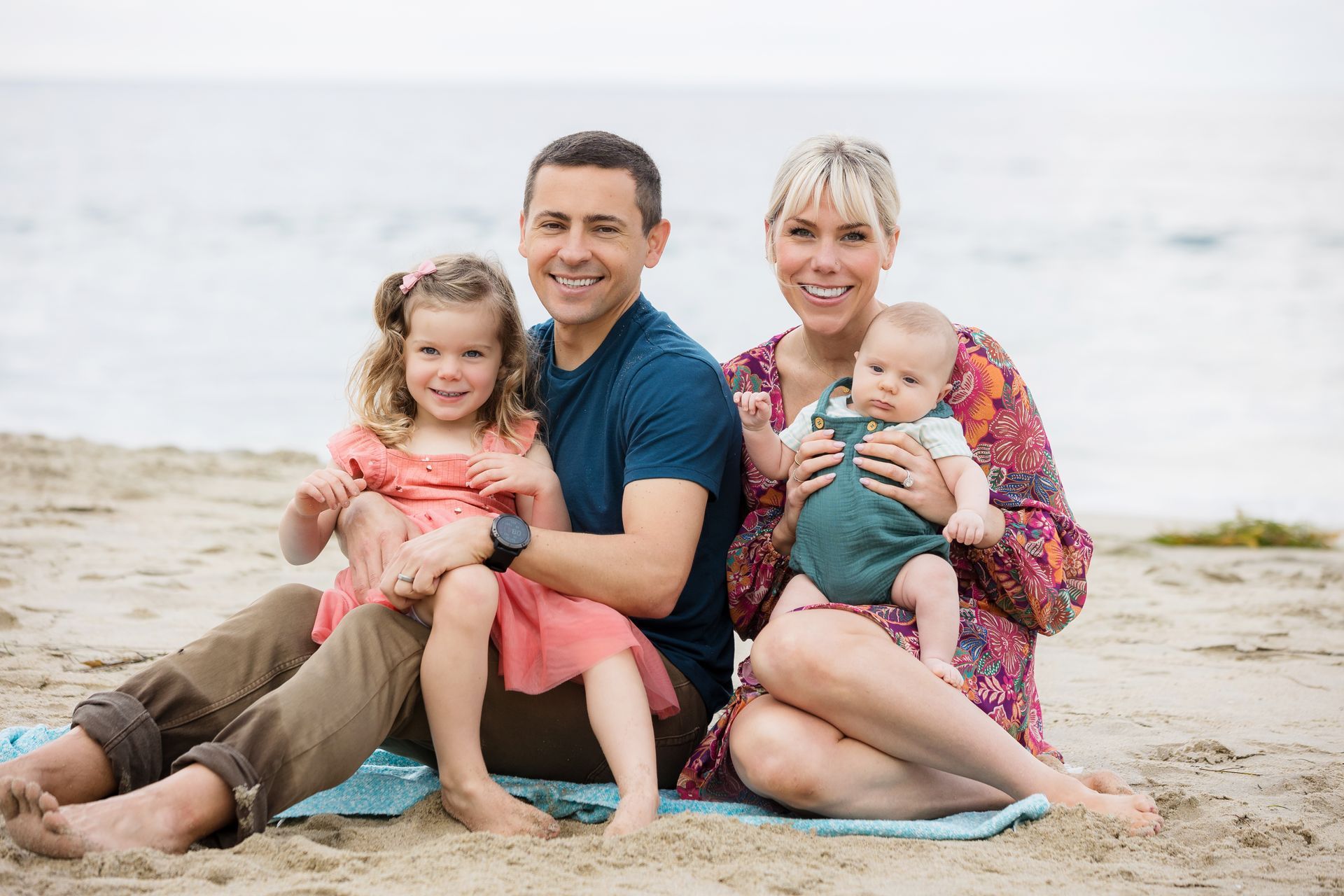 Family with young children at Laguna Beach