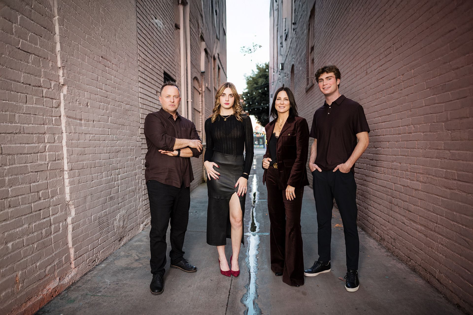 Modern family portrait in the Santa Ana Art District