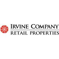 The logo for irvine company retail properties has a red flower on it.