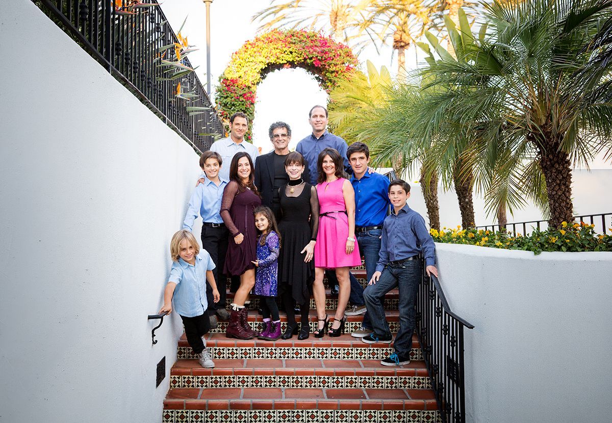 extended family photographed at ocean front property in Dana Point