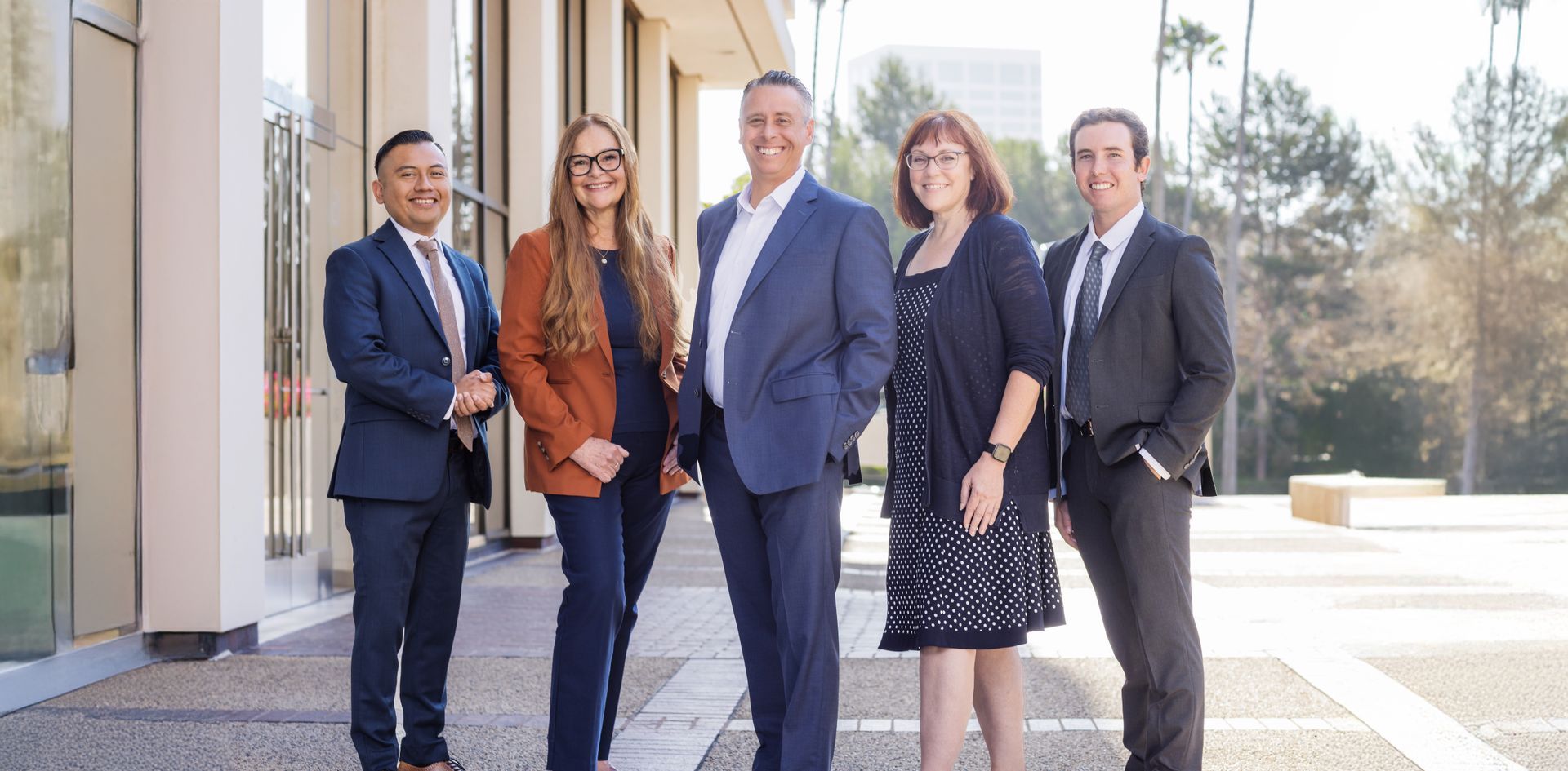 Corporate team headshots photographed on-site at an Orange County company
