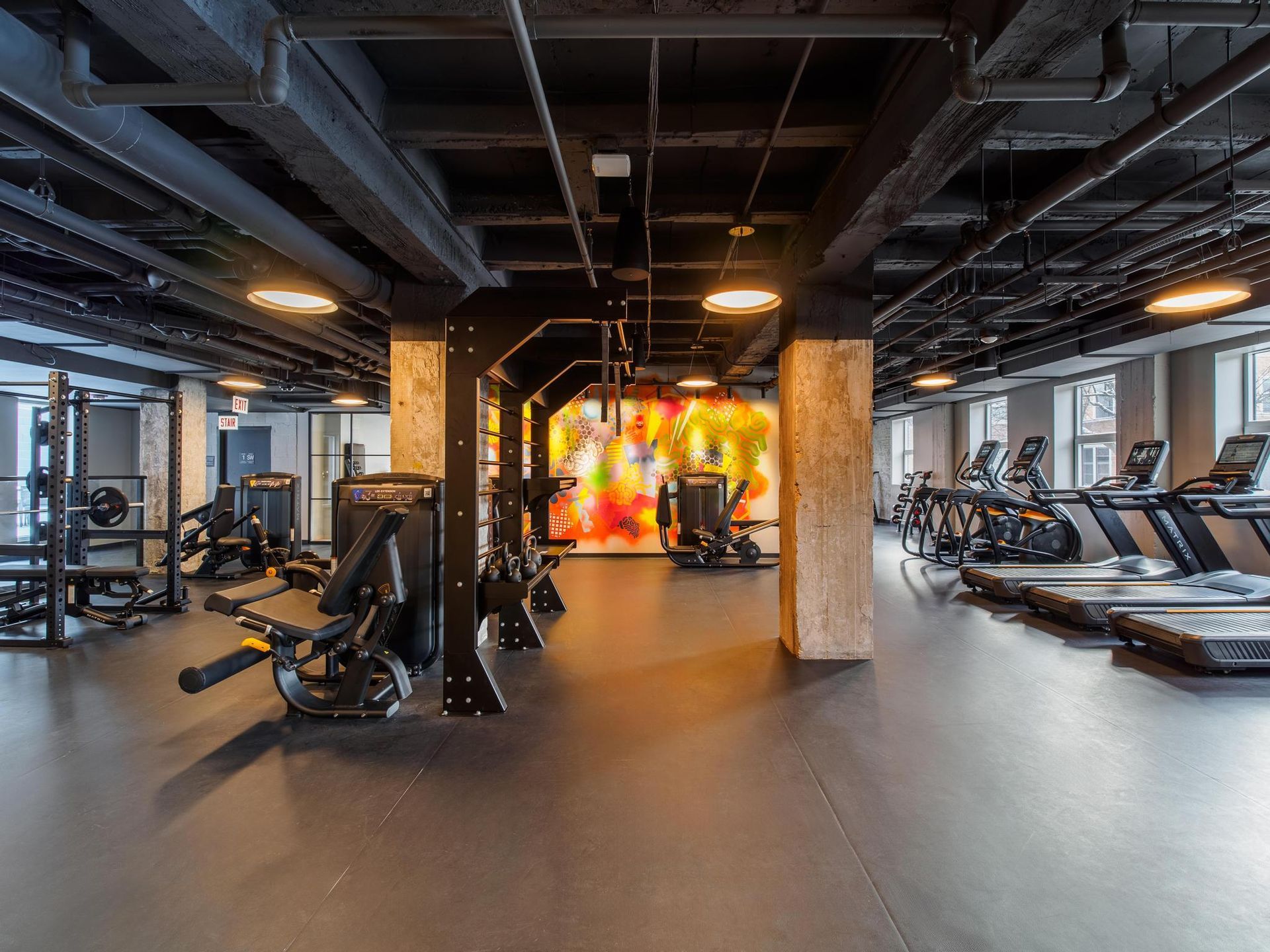 The Thompson at Fulton Market's apartment community fitness center
