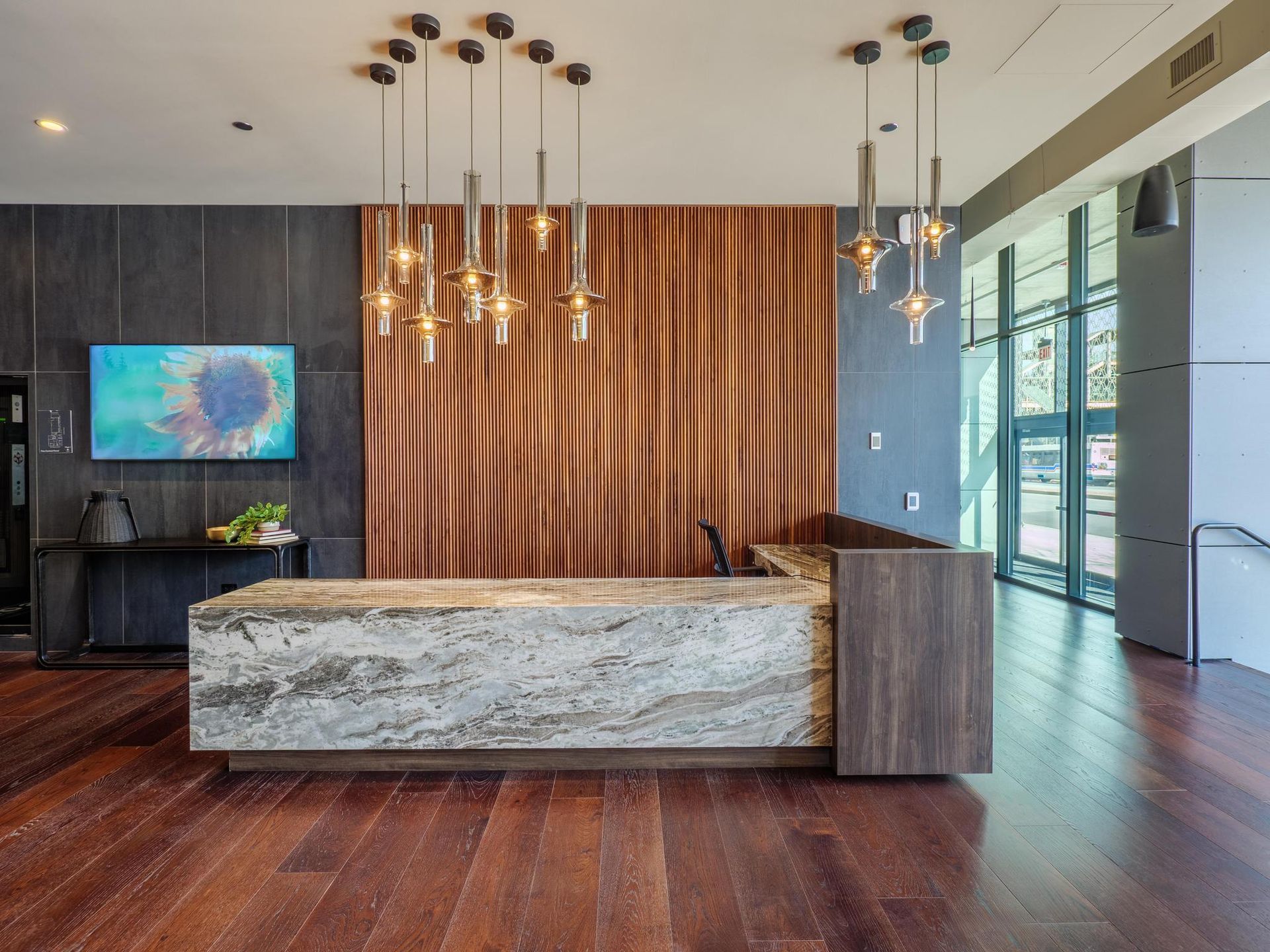 The Thompson at Fulton Market apartment community reception area