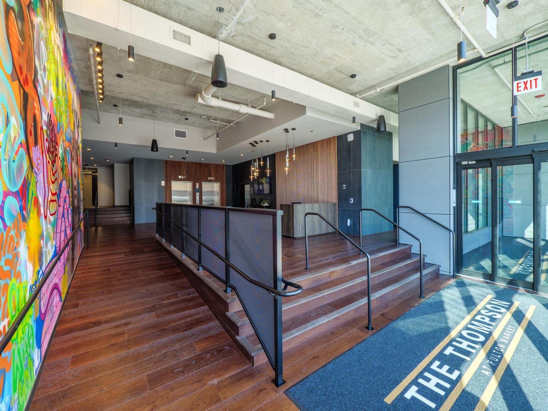 The Thompson at Fulton Market apartment community lobby