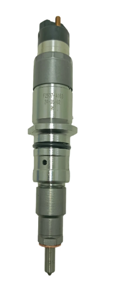 Herramienta o componente industrial de metal con cuerpo cilíndrico y punta afilada, aislado sobre fondo blanco.