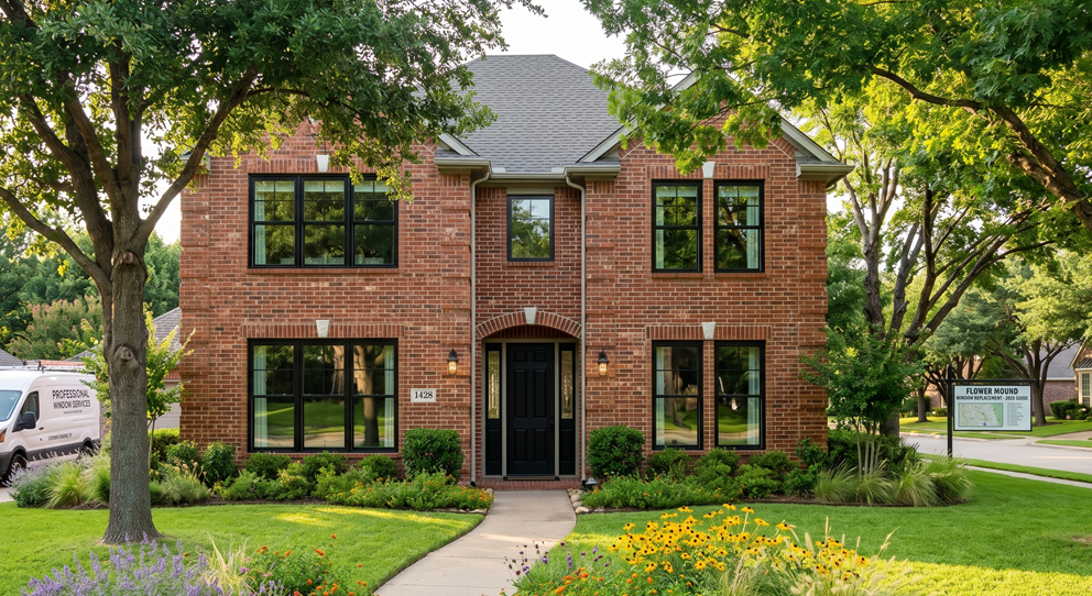 Modern home with upgraded replacement windows featured in the Best Window Replacement Companies in Flower Mound — 2026 Guide