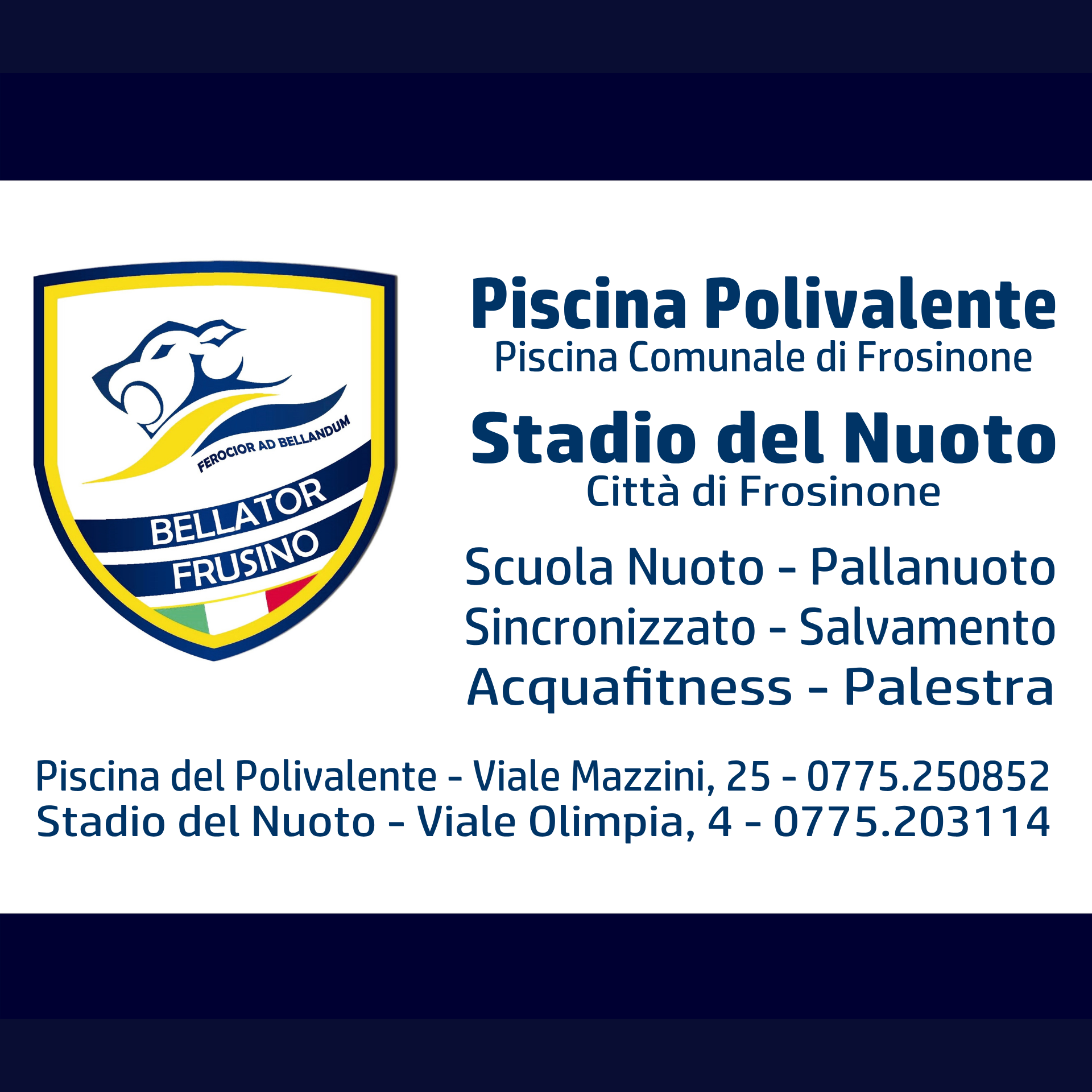 Piscina Polivalente Stadio del Nuoto Sponsor Olimpiadi Victoria