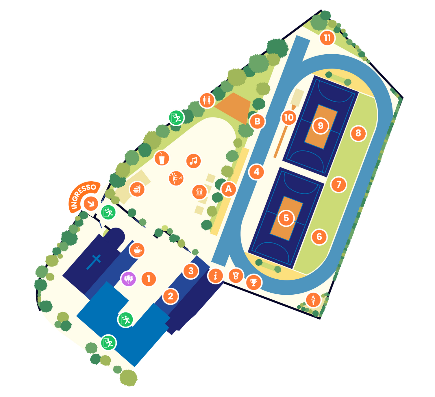 Mappa villaggio olimpico 2026