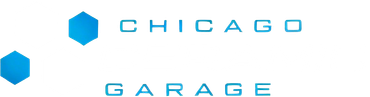 Chicago Ceramic Garage Logo White