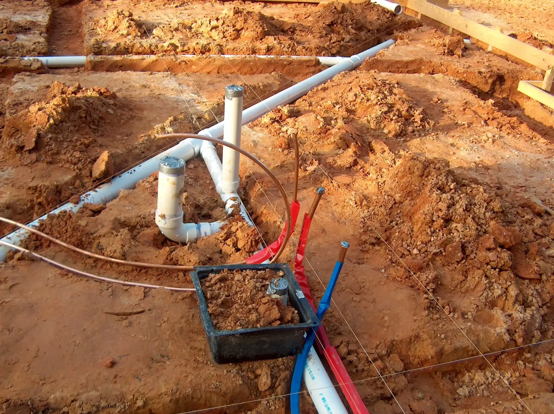 Starting residential plumbing for EDM Home Services
