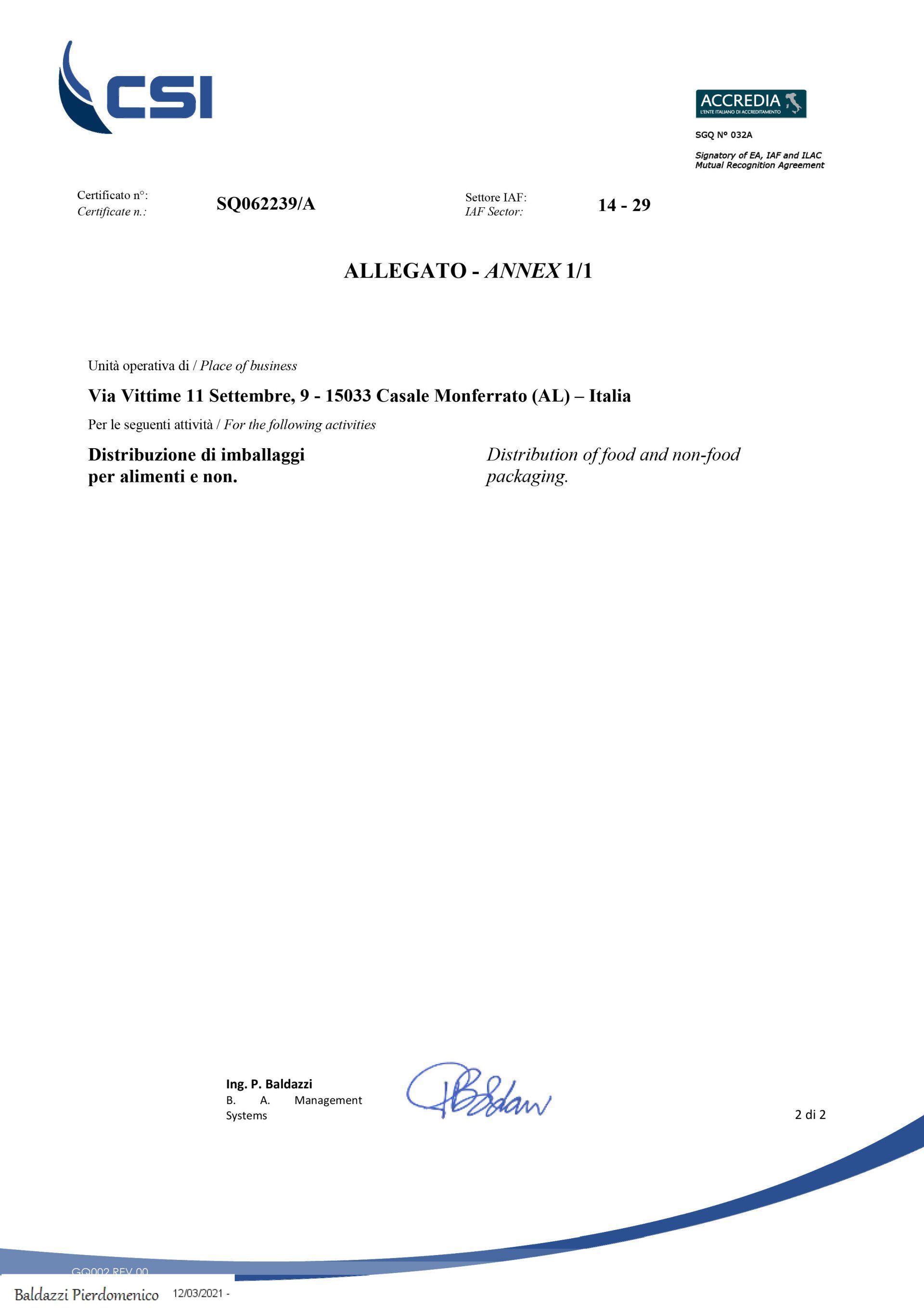 certificazioni di qualità