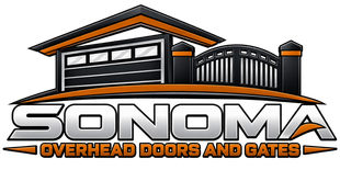 Sonoma Overhead Doors logo with a stylized garage and orange-gray lettering