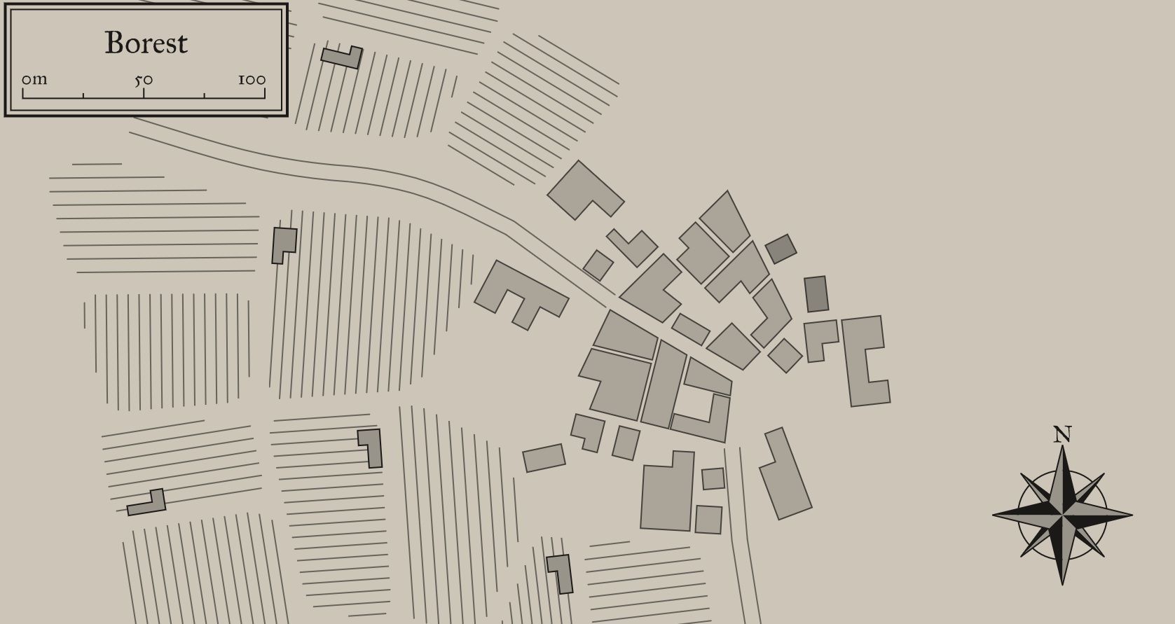 Map of a village, 