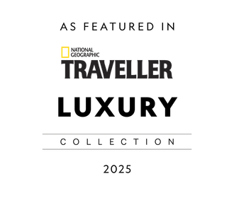 National Geographic Traveller Luxury Collection 2025 badge on a white background