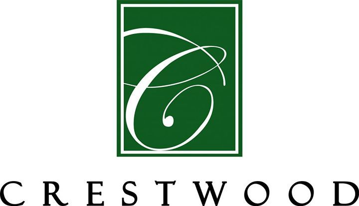 Green Crestwood logo with stylized white “C” above the word “CRESTWOOD”