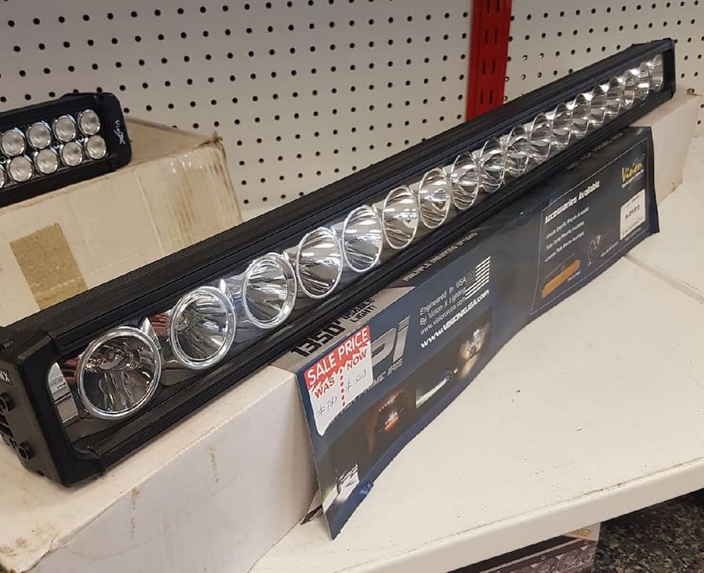 A Light Bar is Sitting on Top of a Box That Says Sale Price  — Autofit88 Auto Electrics In Ciccone, NT