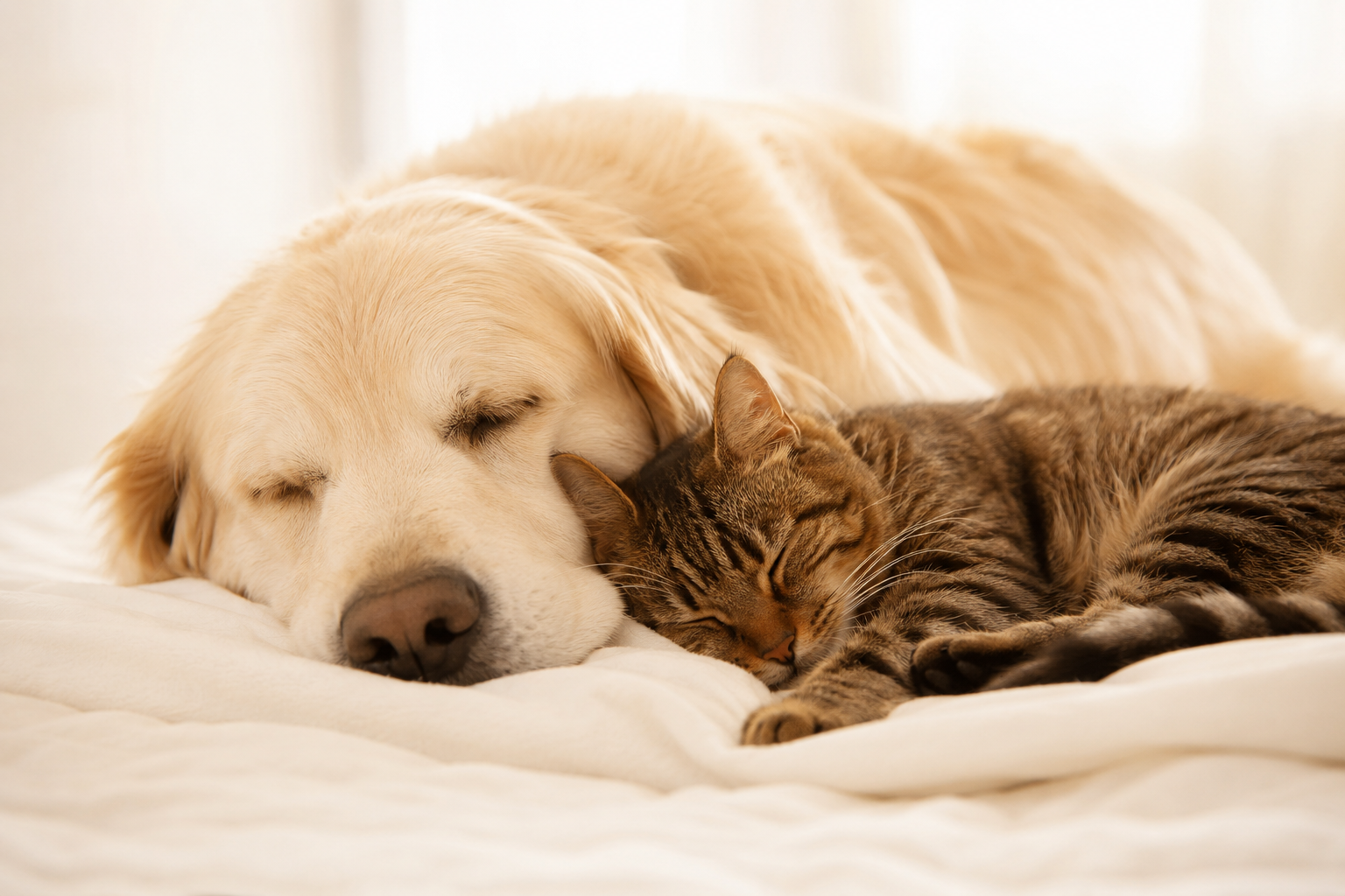 Hond en kat samen