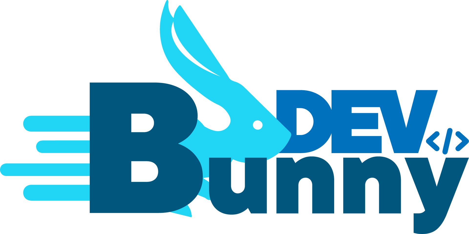 O logotipo do dev bunny tem um coelho azul.