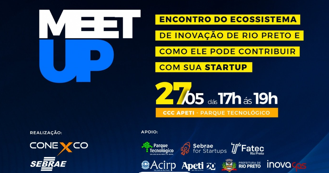 Um cartaz para um evento de encontro que acontecerá no dia 27 de maio