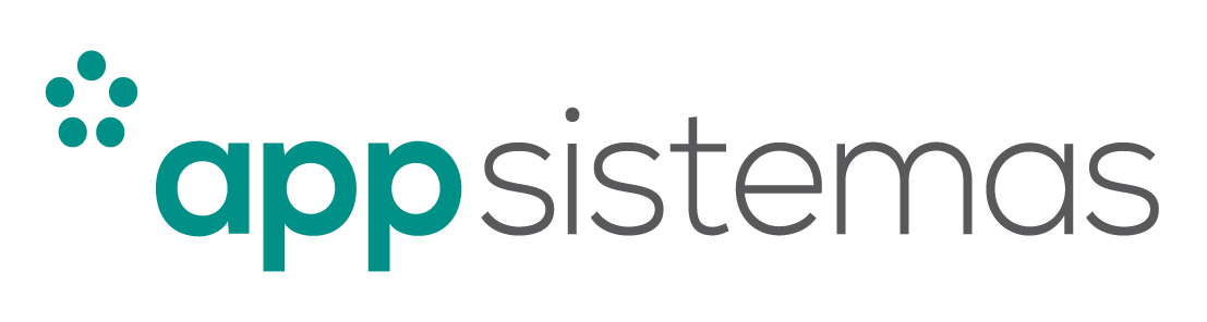 Um logotipo para appsistemas é mostrado em um fundo branco.
