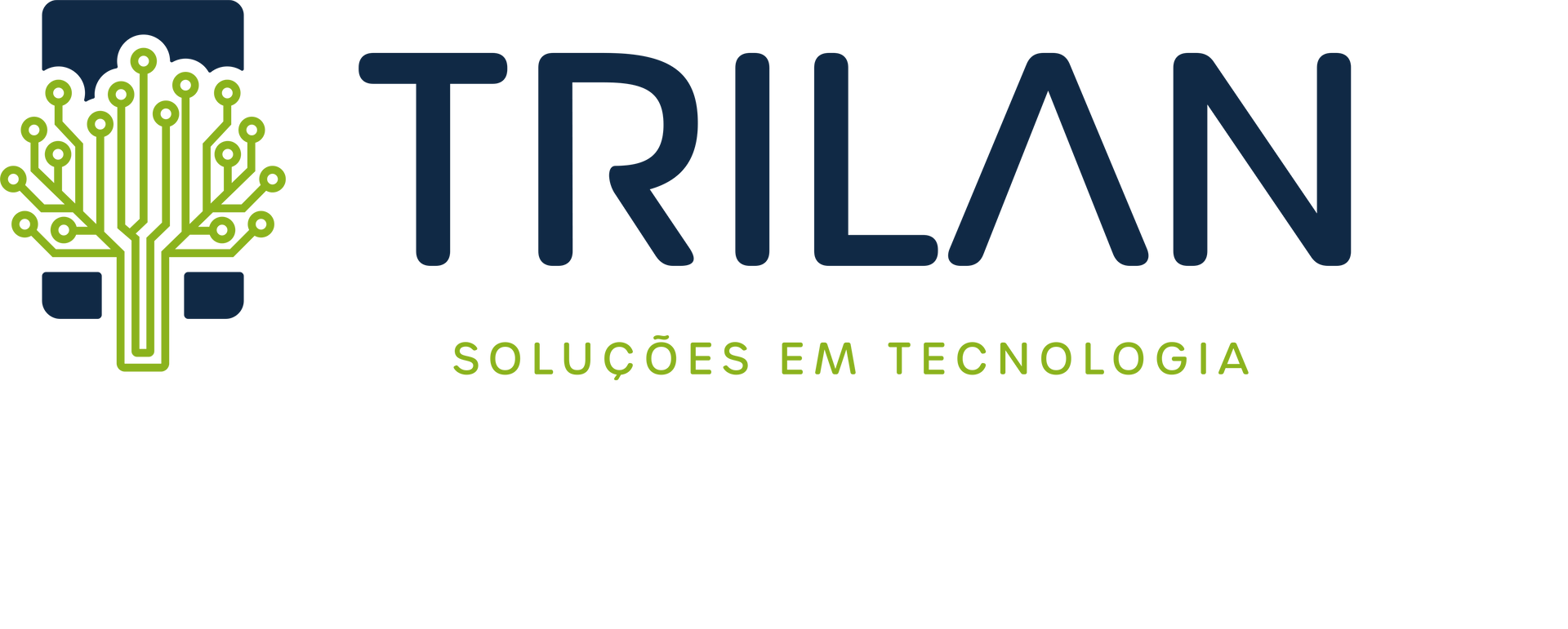 Um logotipo trilan com uma árvore nele