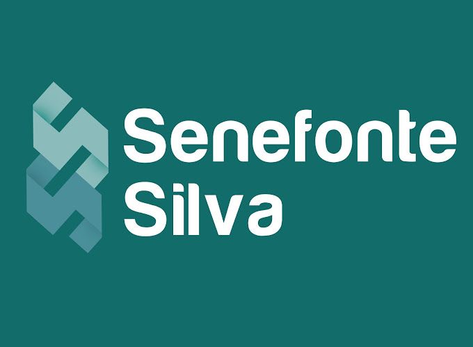 O logotipo da senefonte silva está em um fundo verde