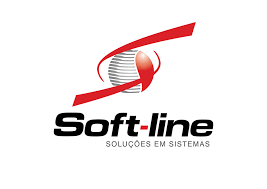 A logo for soft line solutions em sistemas