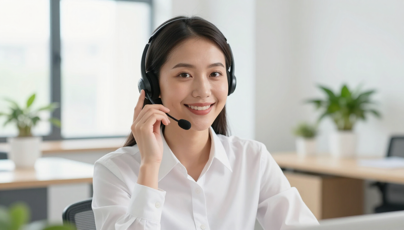 Professional resolving customer issue