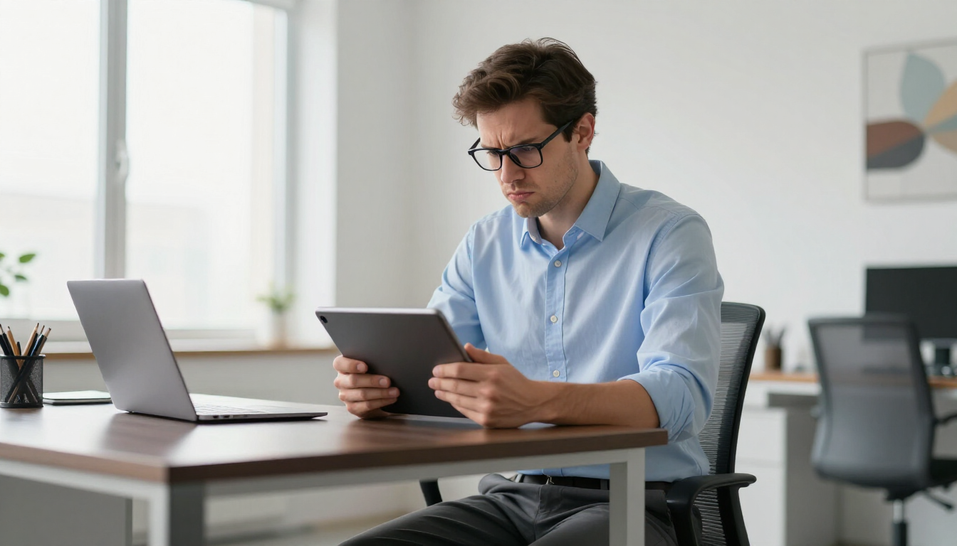 Business owner managing feedback