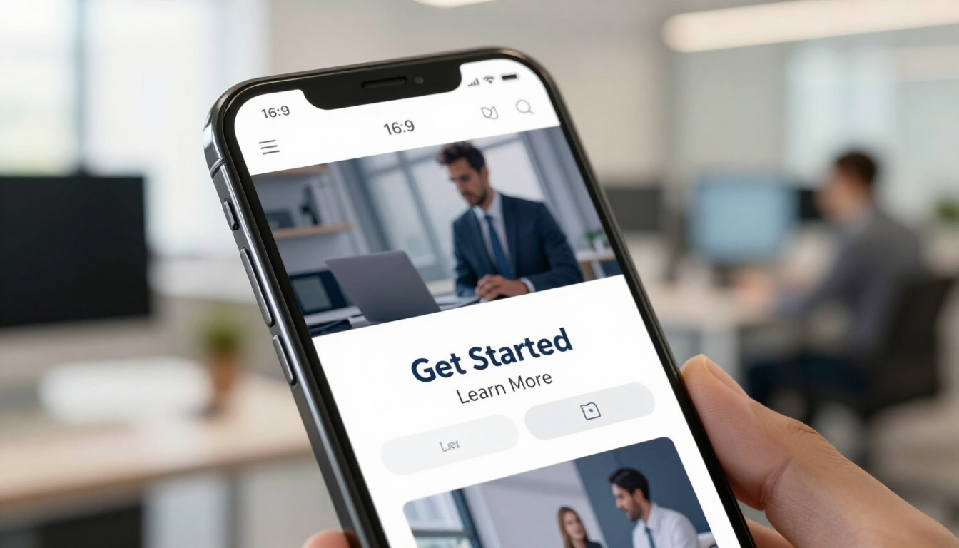 Modern clean website design with prominent CTA buttons