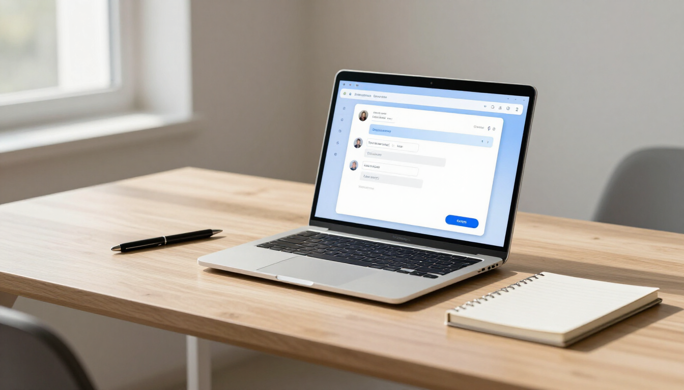 AI Interface on Laptop