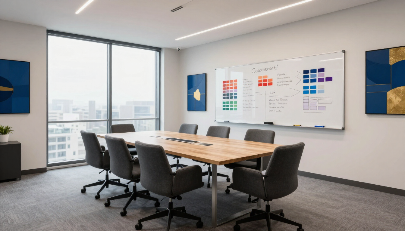 Marketing agency brainstorming branding colors