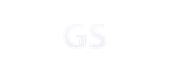 Blassblaue „GS“-Buchstaben mittig auf weißem Hintergrund.