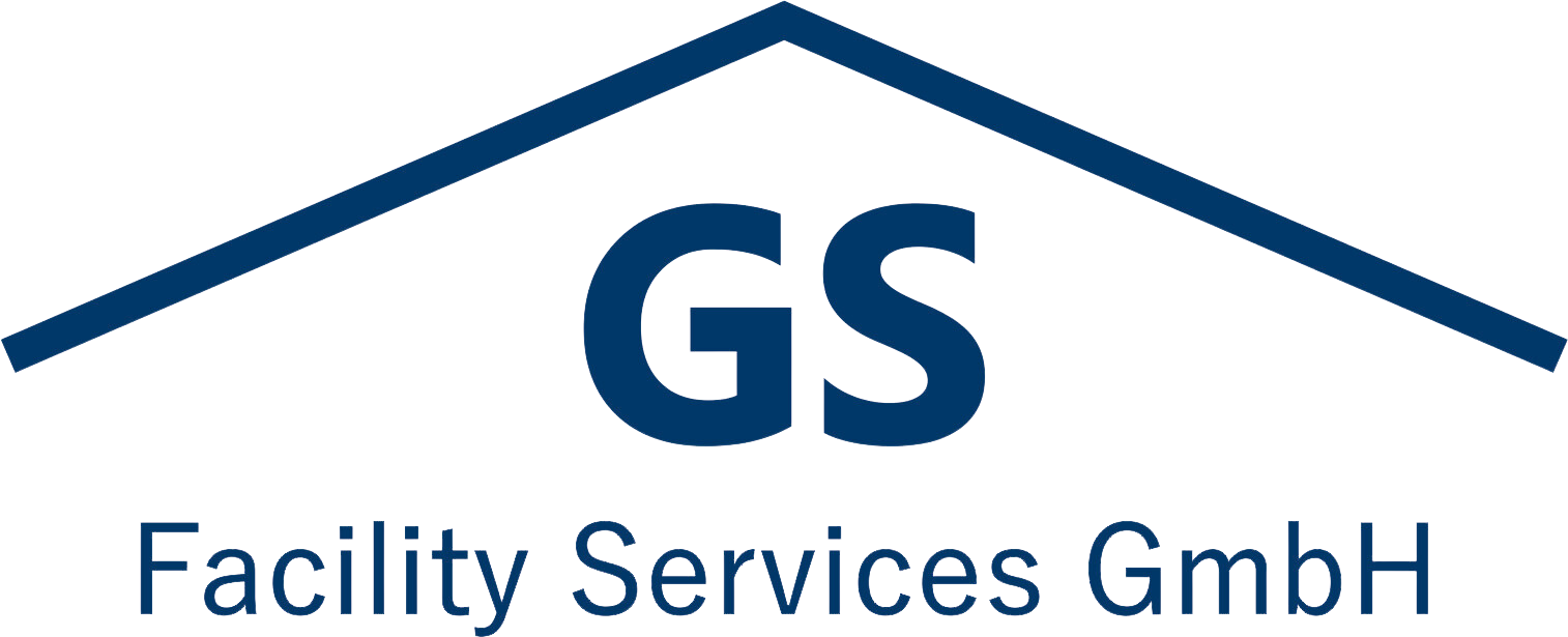 GS Facility Services GmbH Logo mit blauer Dachlinie und Schriftzug